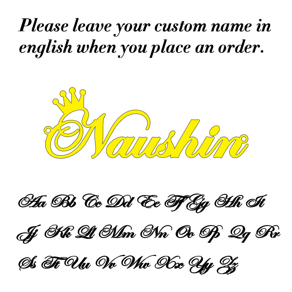 Personalized Cursive Letter Pendant Stainless Steel Women Necklace