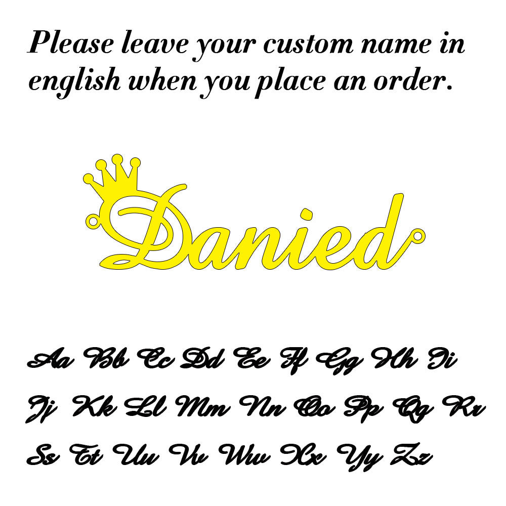 Personalized Cursive Letter Pendant Stainless Steel Women Necklace
