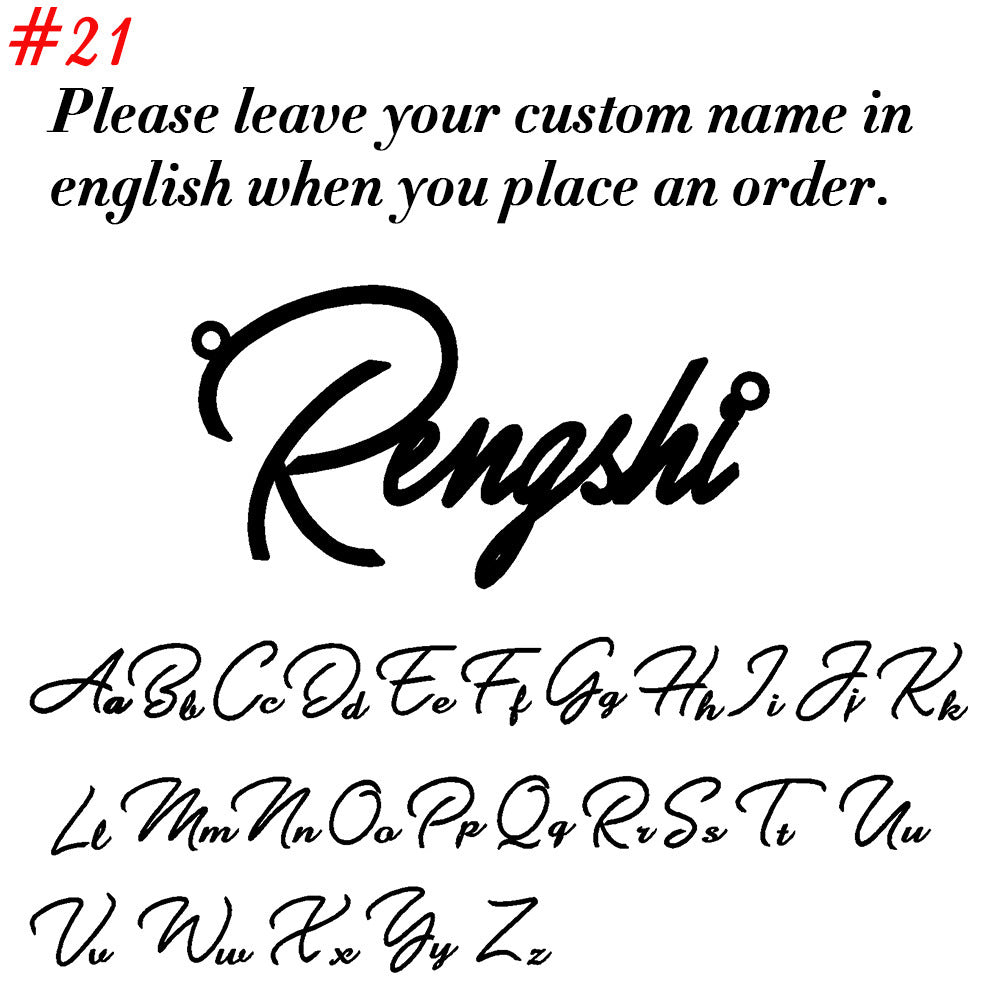 Personalized Cursive Letter Pendant Stainless Steel Women Necklace