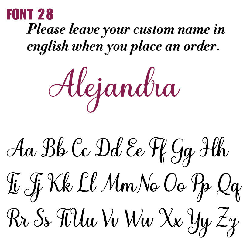 Personalized Cursive Letter Pendant Stainless Steel Women Necklace