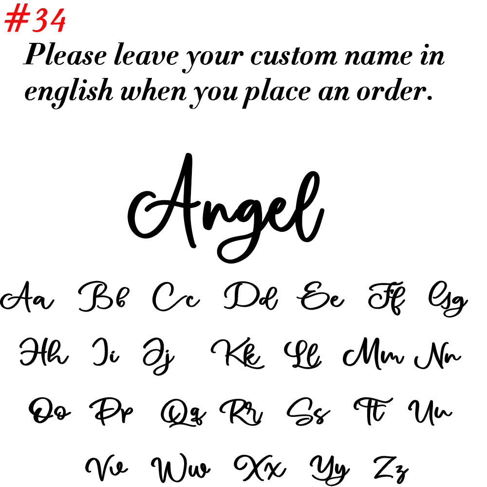Personalized Cursive Letter Pendant Stainless Steel Women Necklace