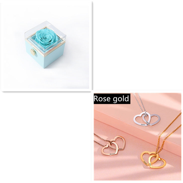 Personalized Love Heart Pendant Necklace Women Customized Name Engraving Necklace